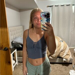 Hollister gray Spaghetti Strap Top